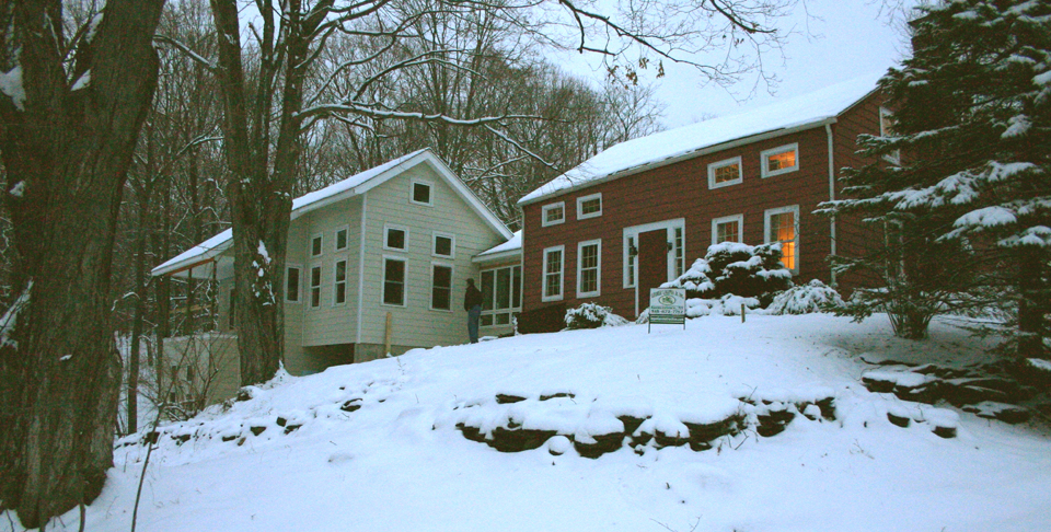 Scrubhill Bunkhouse:close up photo of rear of addition from side