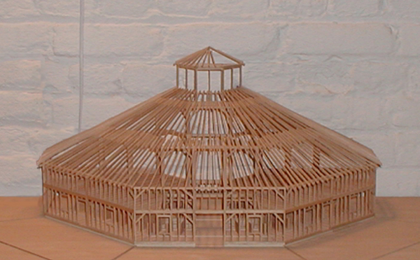 Riversdale: close up photo of barn model