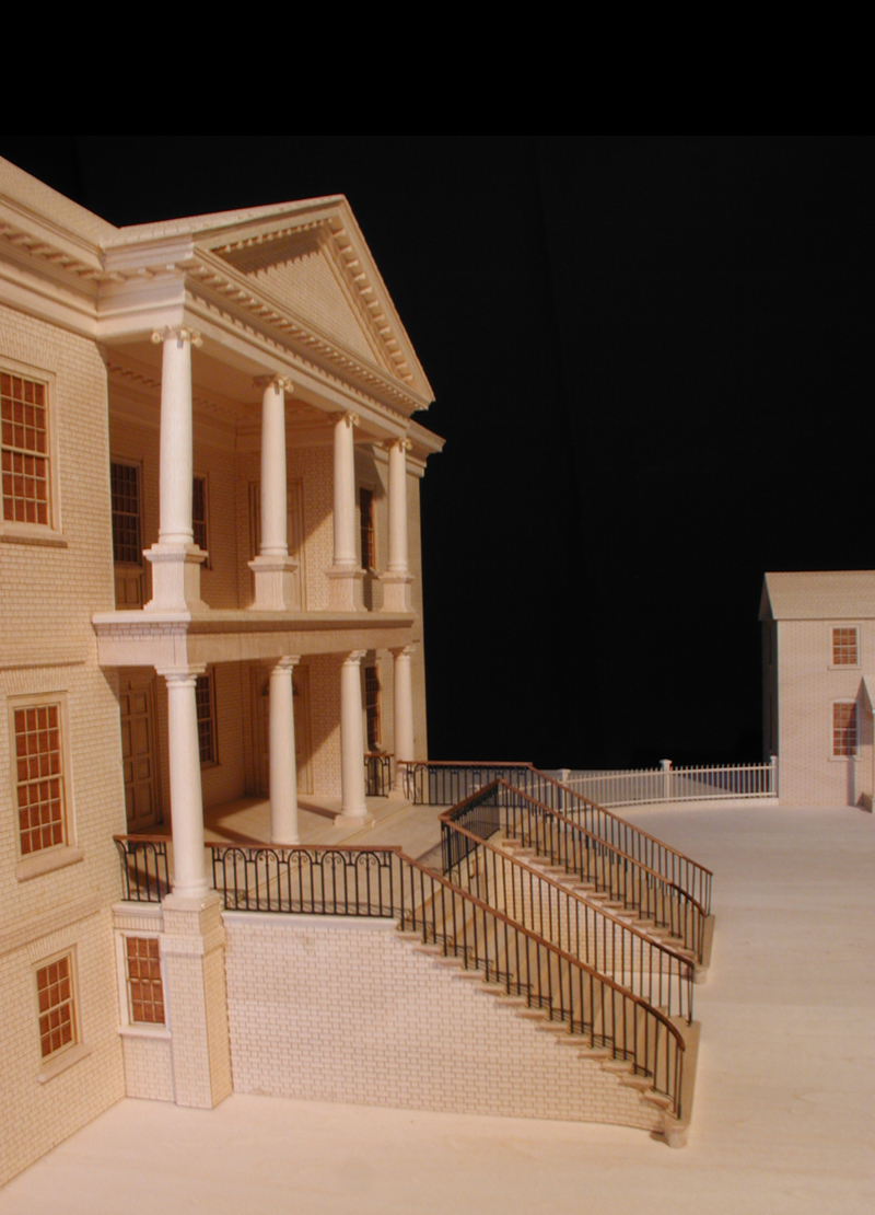 Drayton Hall: close up photo of model portico